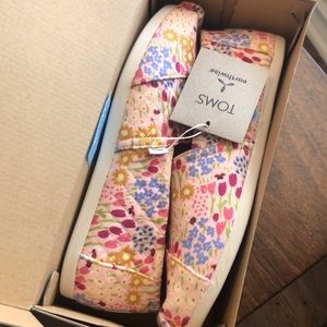 NEW Toms 9 Alpargata parfait pink repreve fields quilted flowers ladybug garden